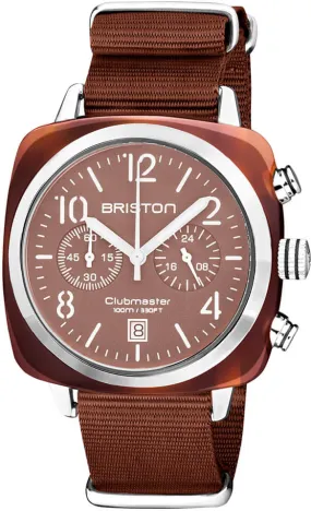 Briston Clubmaster Classic Chronograph Terracotta Chocolate