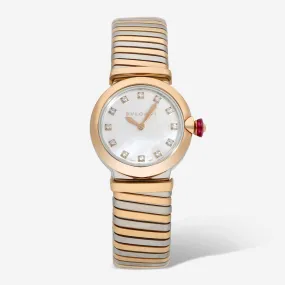 Bulgari Lucea Stainless Steel & 18K Rose Gold Quartz Ladies Watch 102952