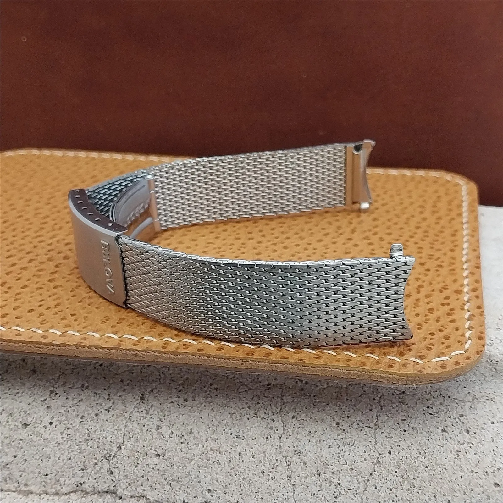 Bulova 18mm Stainless Steel Mesh Diver Drema 1960s nos Vintage Watch Band