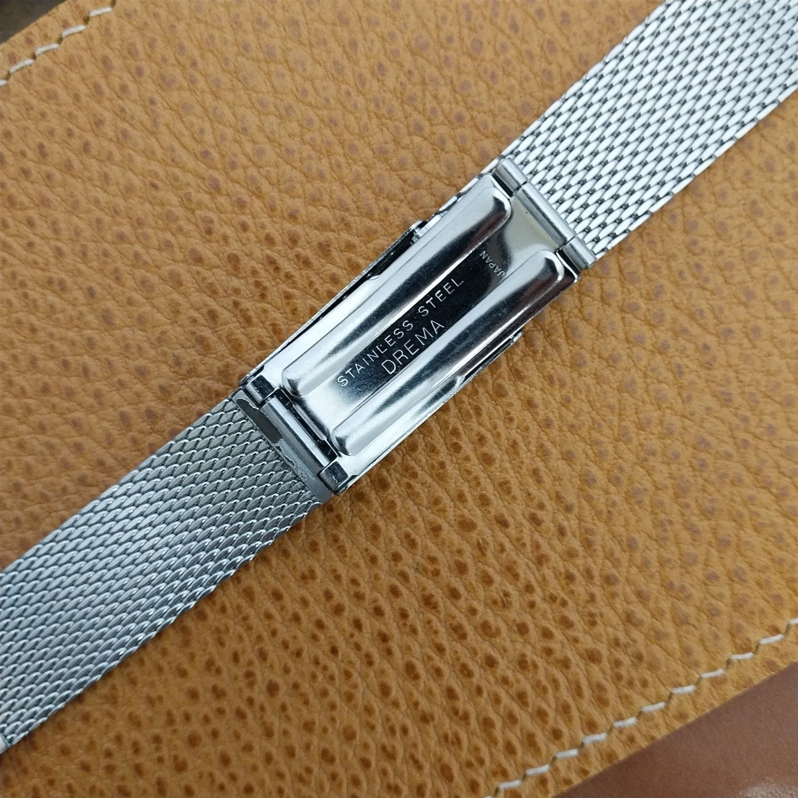 Bulova 18mm Stainless Steel Mesh Diver Drema 1960s nos Vintage Watch Band