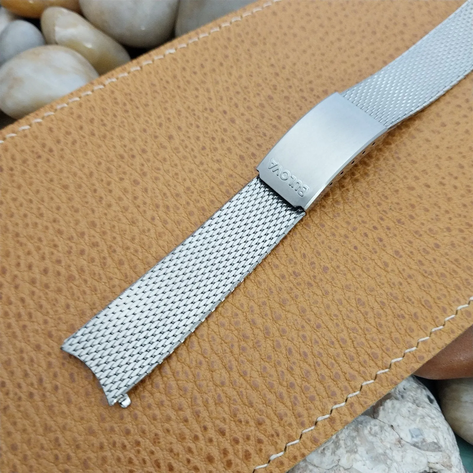 Bulova 18mm Stainless Steel Mesh Diver Drema 1960s nos Vintage Watch Band