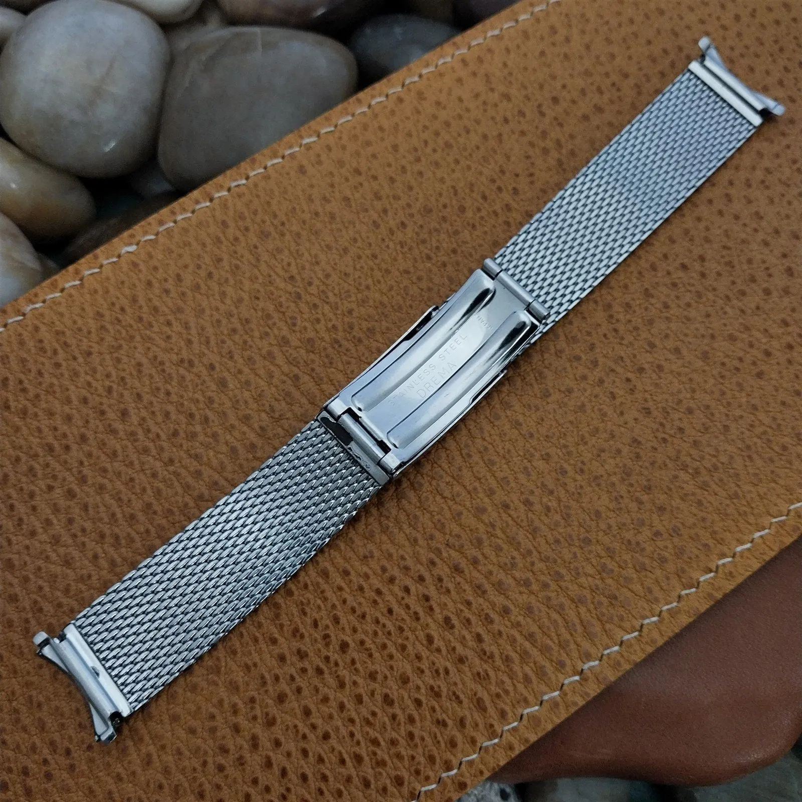 Bulova 18mm Stainless Steel Mesh Diver Drema 1960s nos Vintage Watch Band