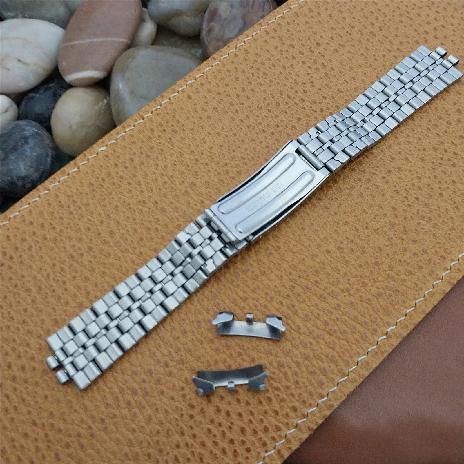 Bulova 18mm Stainless Steel Skindiver nos Unused 1970s Vintage Watch Band