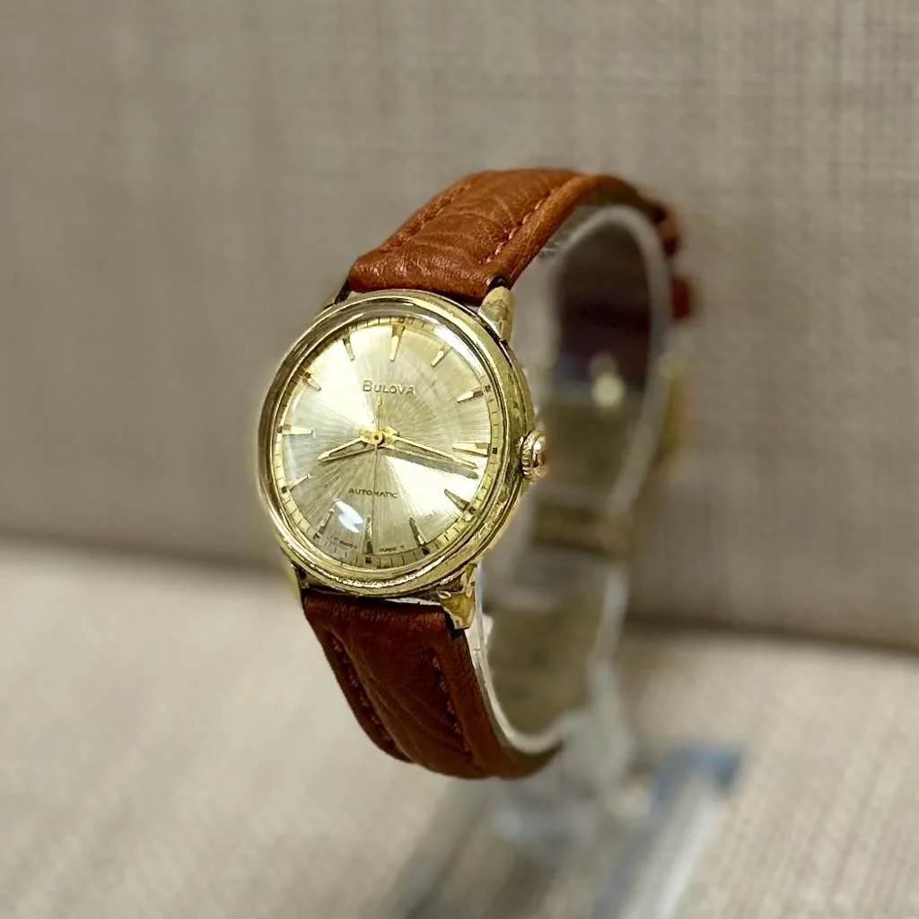 Bulova Gold Tone With Rare Sunray Dial Beautiful Men's Watch - $5K APR w/ COA!!!