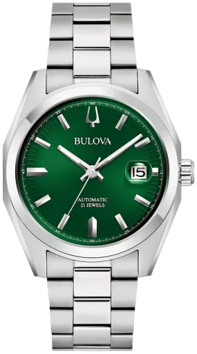 Bulova Surveyor Automatic Green Dial Mens Watch 96B429