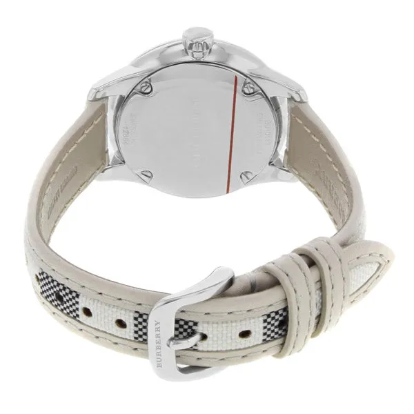 Burberry Silver Classic Leather Strap Women's Watch BU10113