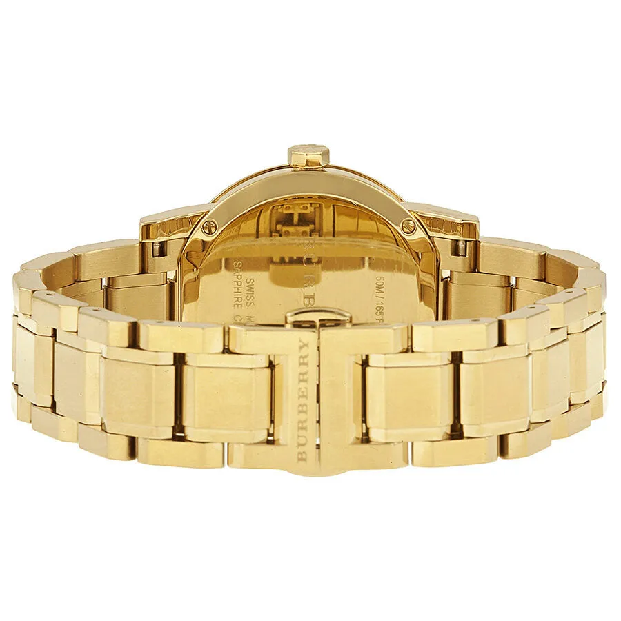 Burberry White Dial Gold-tone Ladies Watch BU9103