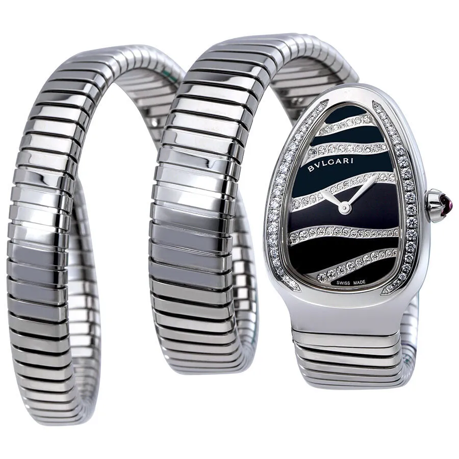 Bvlgari Serpenti Black Lacquered Dial Ladies Watch 102441