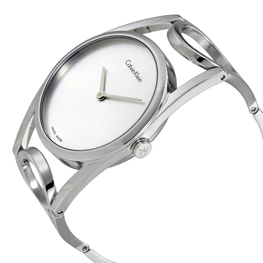Calvin Klein Silver Dial Stainless Steel Ladies Watch K5U2S146