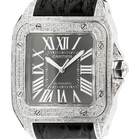 Cartier Santos 100 L Diamond Set Limited Edition W20073X8