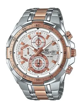 Casio Edifice Efr Stainless Silver and Gold Steel Gent Watch