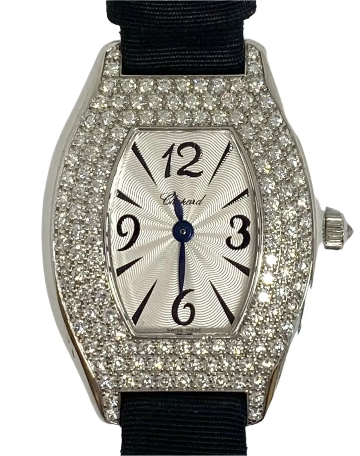 Chopard Tonneau 1.69cttw Diamond Watch in 18k White Gold
