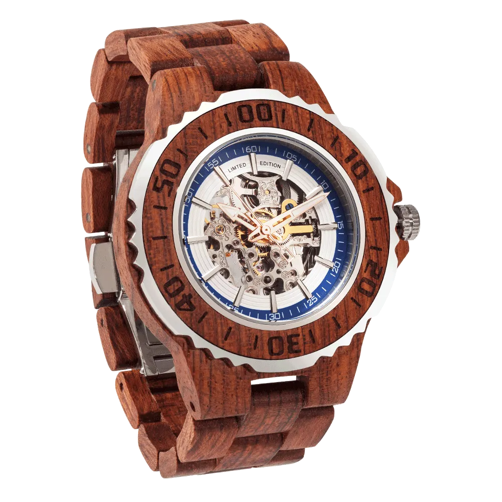 Classic Mens Automatic Kosso Wood Watch Kosso