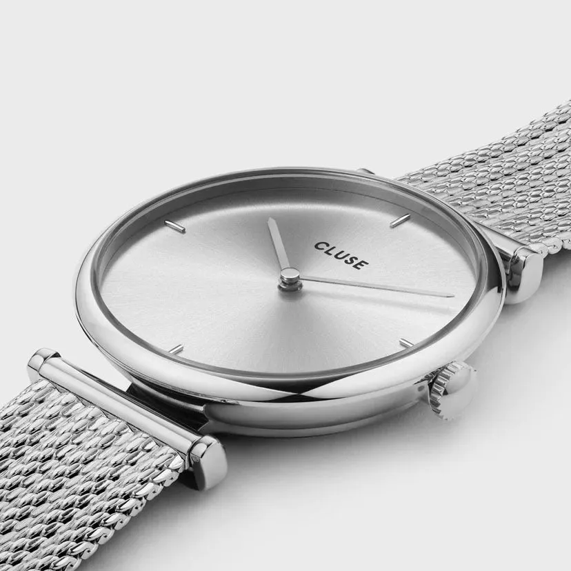 Cluse Triomphe Mesh Full Silver