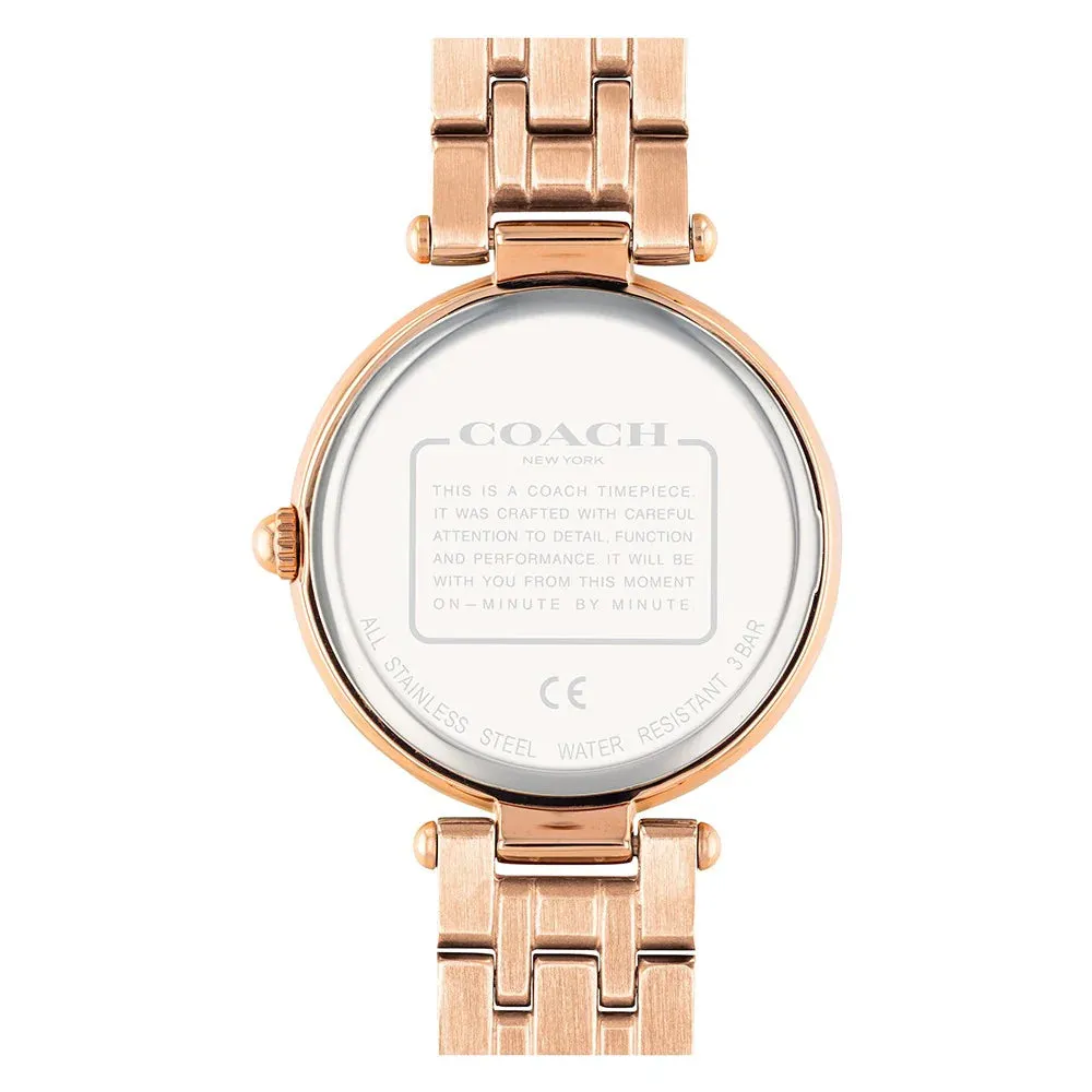 Coach Park Rose Gold Steel Silver White Dial Women's Watch - 14503735