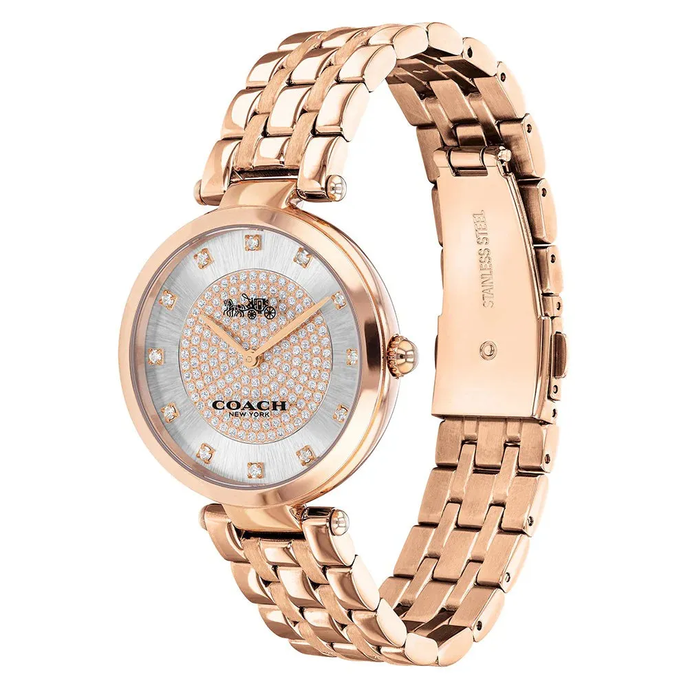 Coach Park Rose Gold Steel Silver White Dial Women's Watch - 14503735