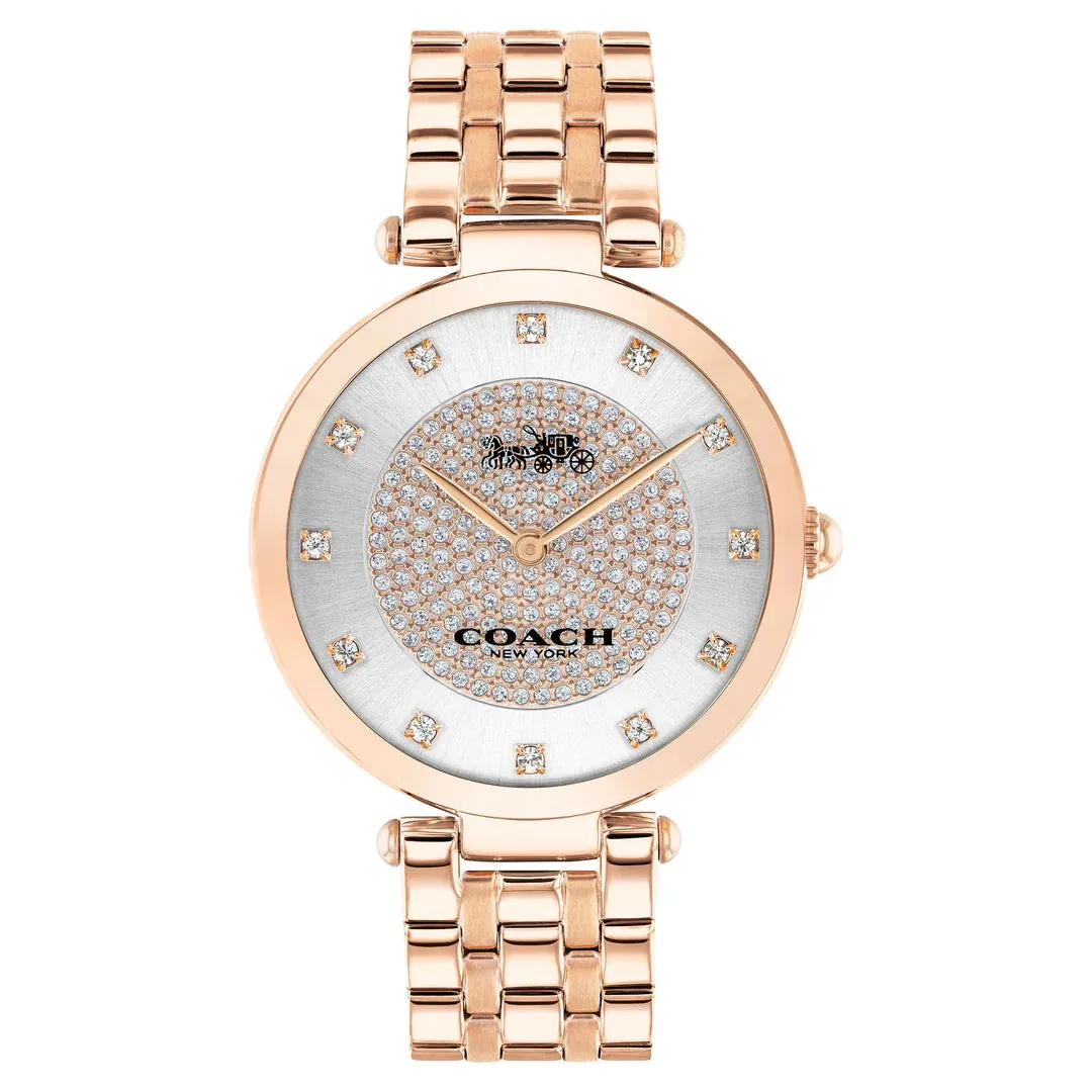Coach Park Rose Gold Steel Silver White Dial Women's Watch - 14503735