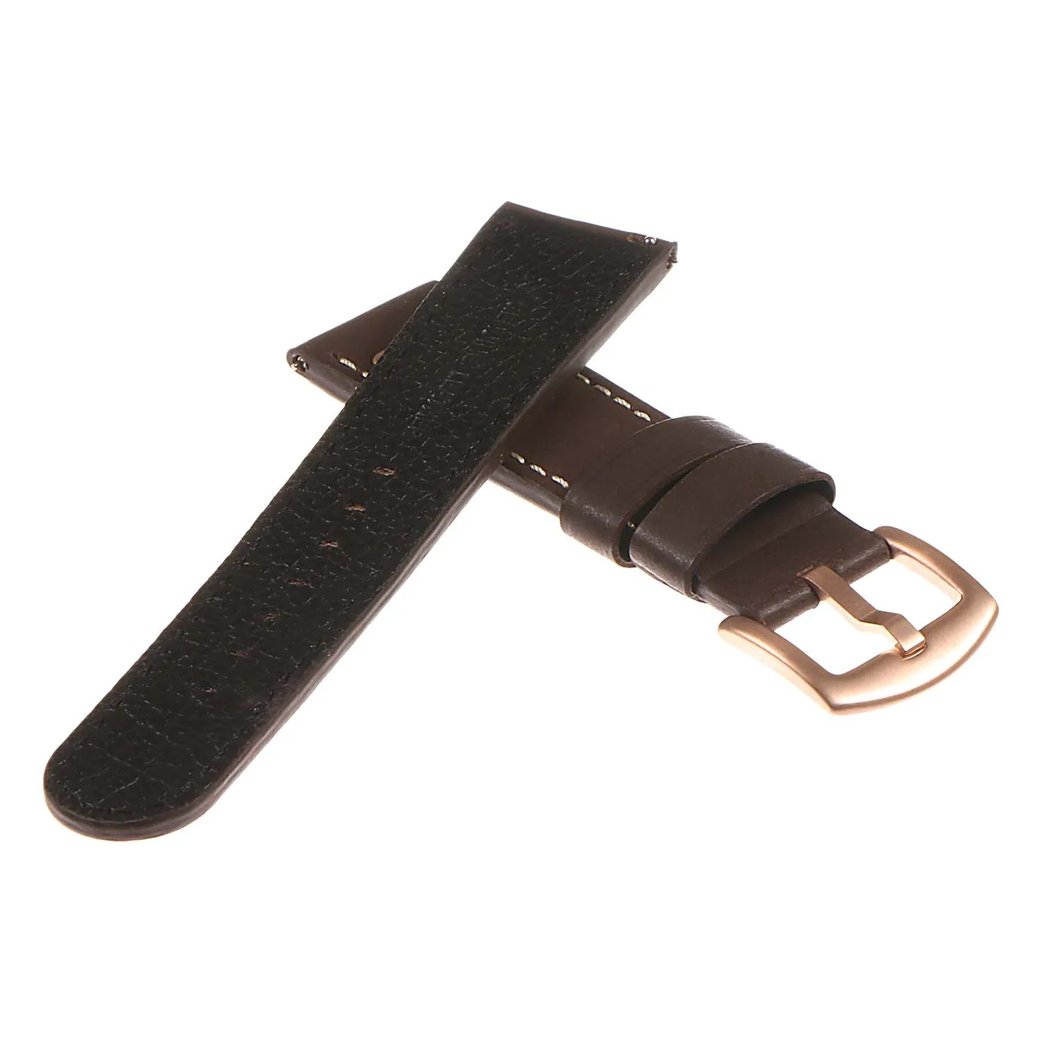 DASSARI Pilot Leather Watch Band w/ Rose Gold Rivets