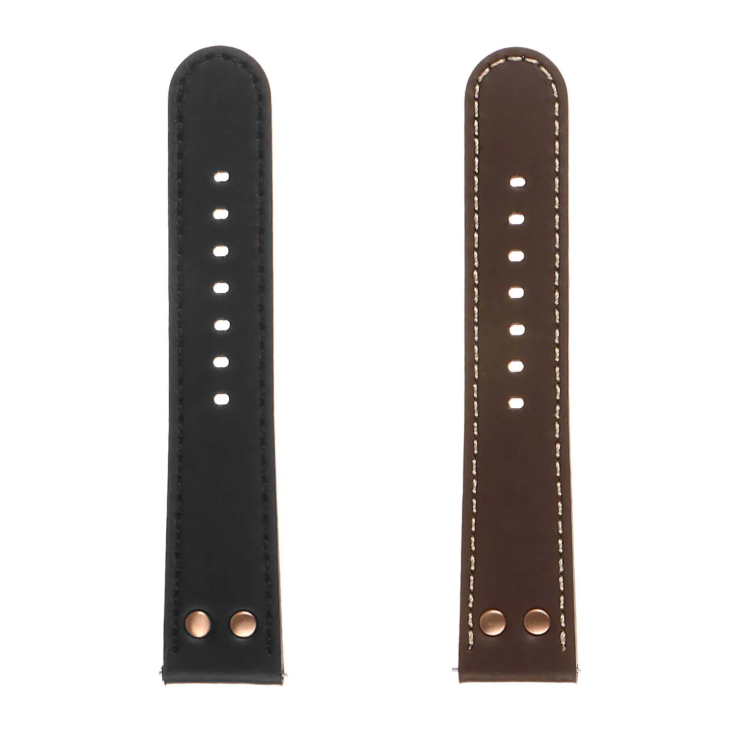 DASSARI Pilot Leather Watch Band w/ Rose Gold Rivets