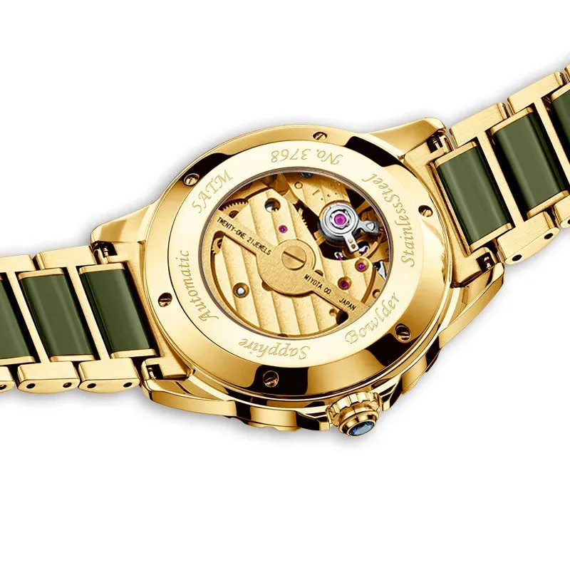 Diellea 6025 Women or Men Clasp Sapphire Dial Japanese Automatic Watch