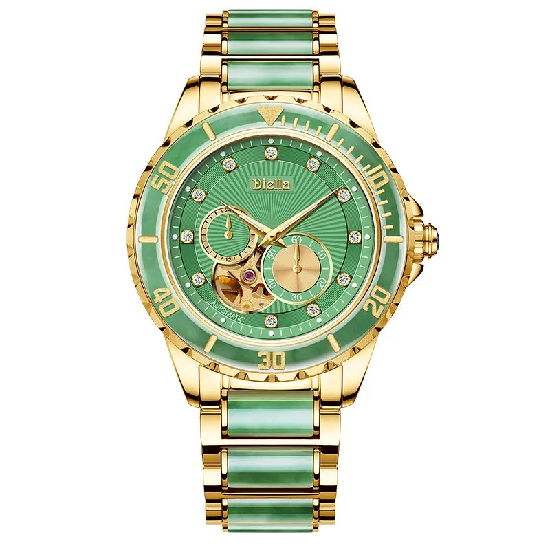 Diellea 6025 Women or Men Clasp Sapphire Dial Japanese Automatic Watch