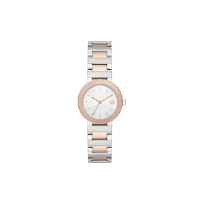 DKNY Metrolink Stainless Steel Silver/Rose Gold Watch