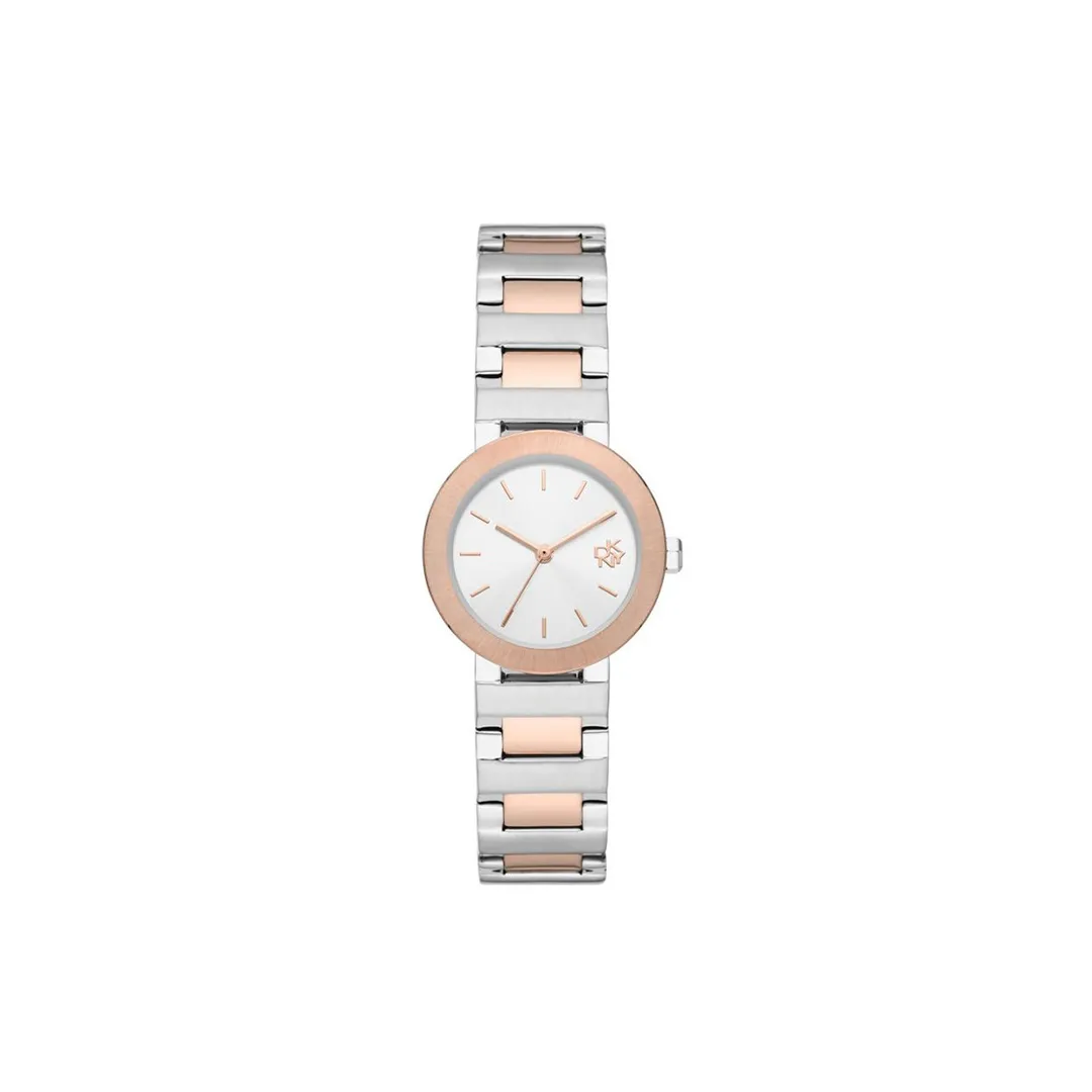 DKNY Metrolink Stainless Steel Silver/Rose Gold Watch