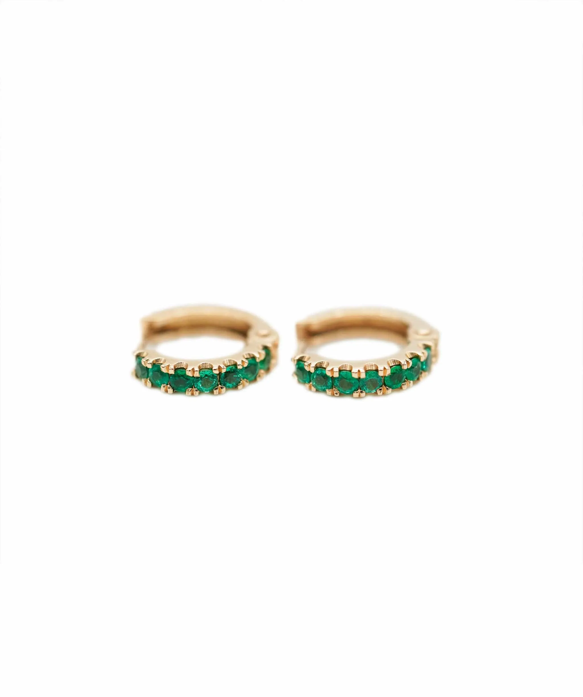 Emerald Huggies medium size in 18k rose gold ANC1187