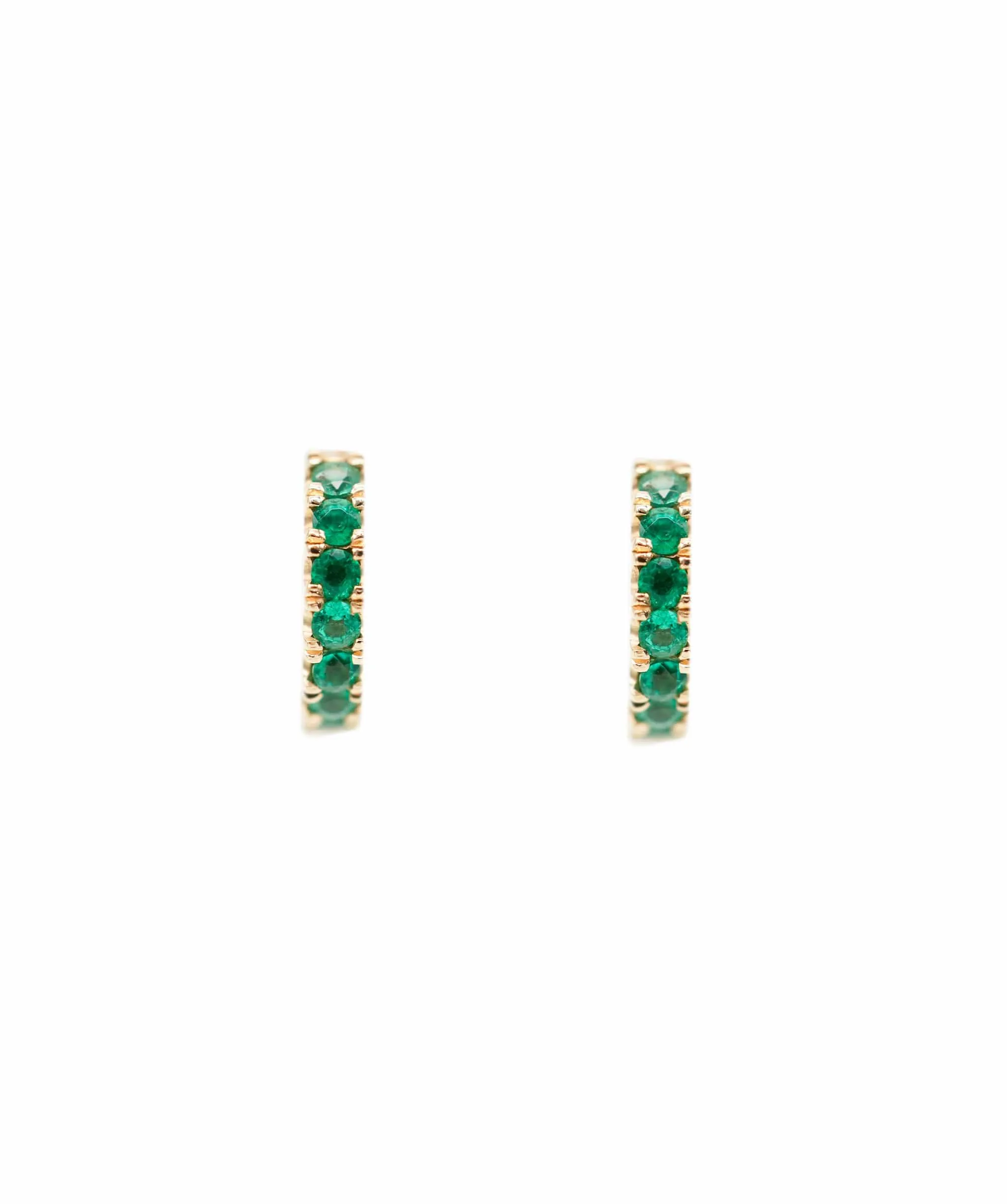 Emerald Huggies medium size in 18k rose gold ANC1187