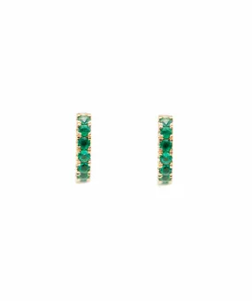 Emerald Huggies medium size in 18k rose gold ANC1187