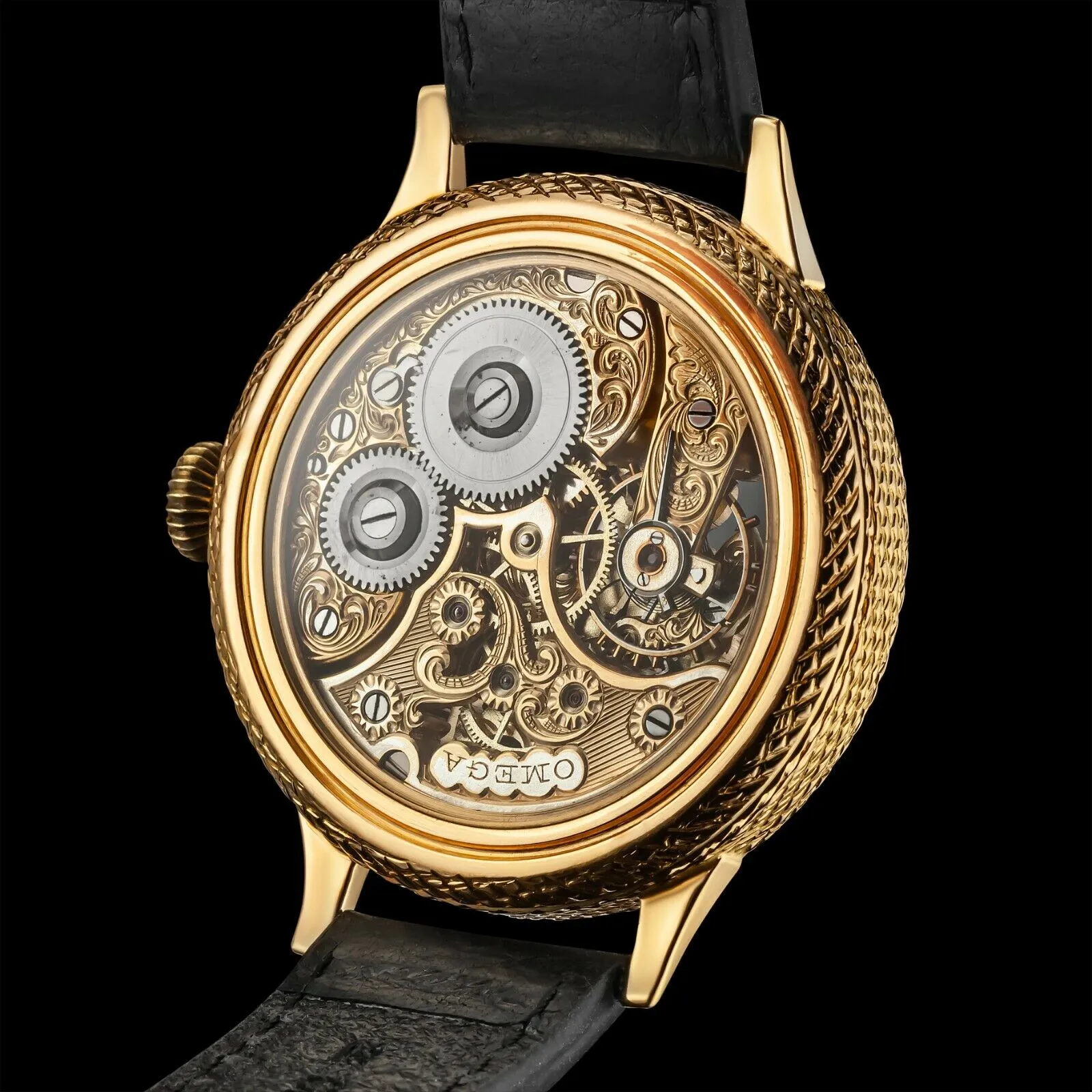 EMERALD Men's Skeletonized Wristwatch fits 1903 Vintage Mechanical Movement
