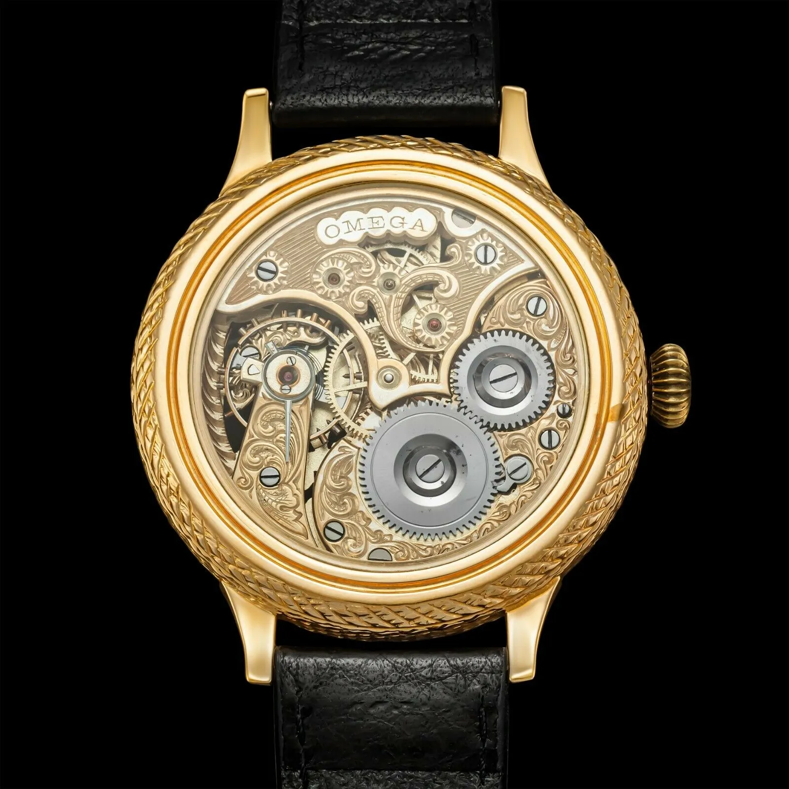 EMERALD Men's Skeletonized Wristwatch fits 1903 Vintage Mechanical Movement