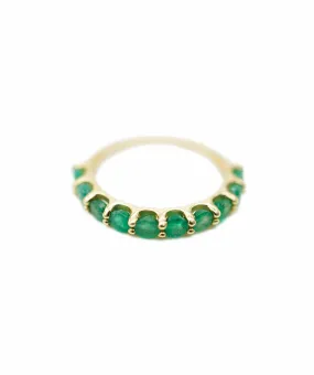 Emerald RDF Half Eternity Ring YG #12 DXBV0016