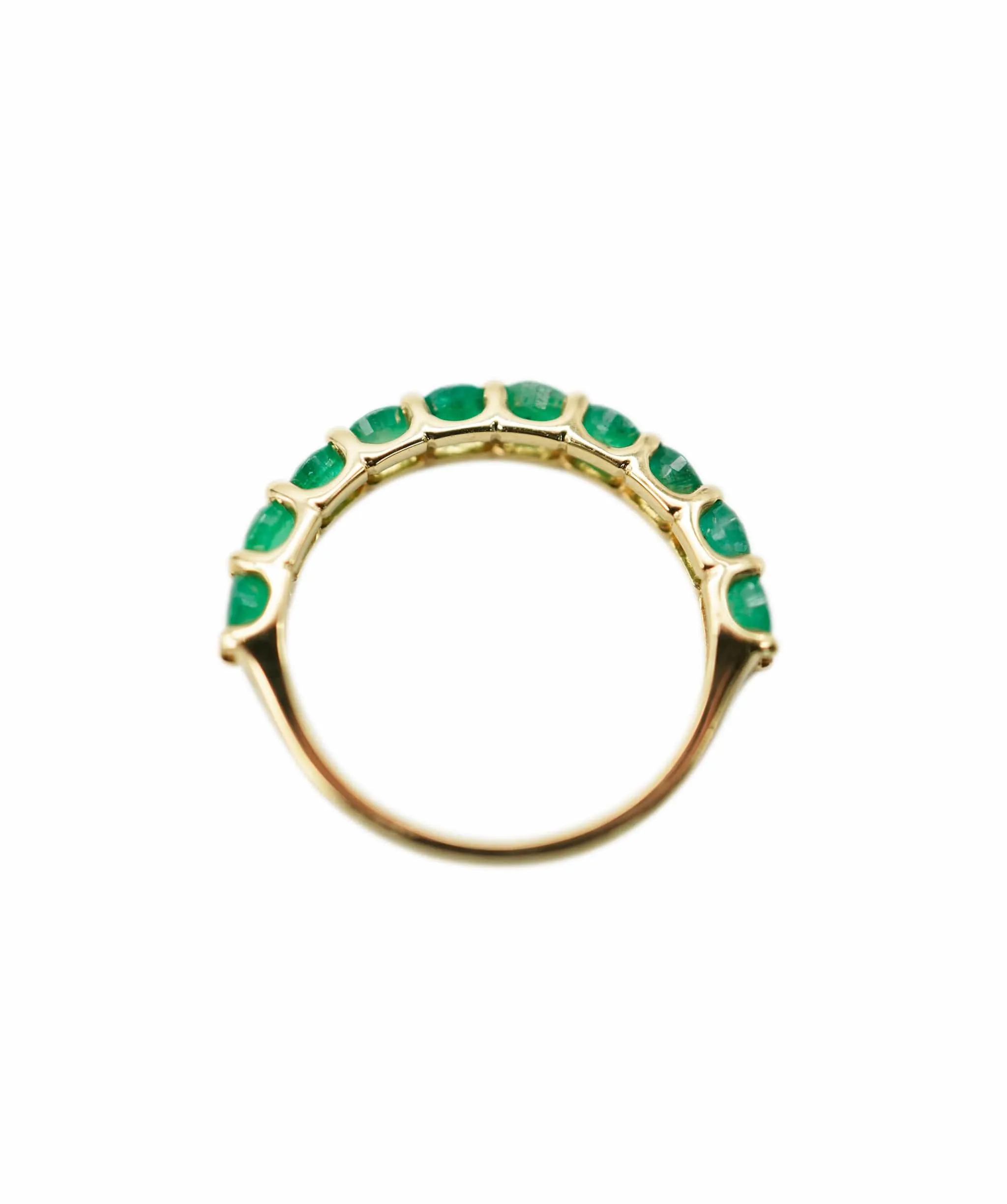 Emerald RDF Half Eternity Ring YG #12 DXBV0016