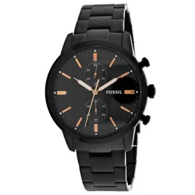 Fossil Townsman Chronograph Black Stainless Steel WatchTownsman 44 mm Chronograph Black Stainless Steel Men's Watch FS5379