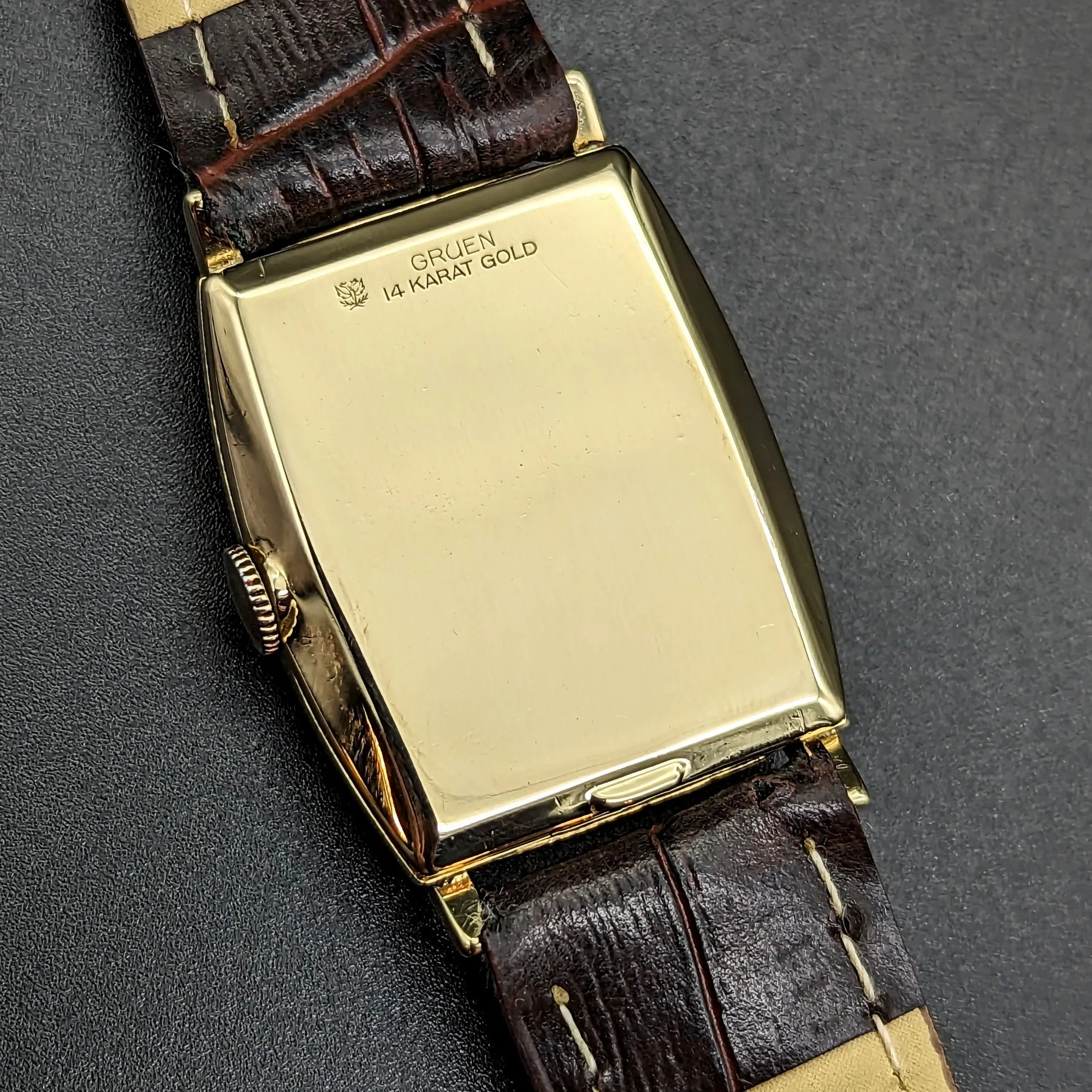 GRUEN Precision Wristwatch 14K GOLD Swiss Cal. 430 17 Jewel Vintage Watch