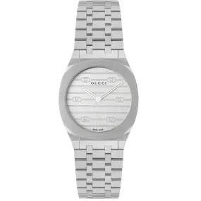 Gucci Women's 25H Silver Dial Watch - YA163501