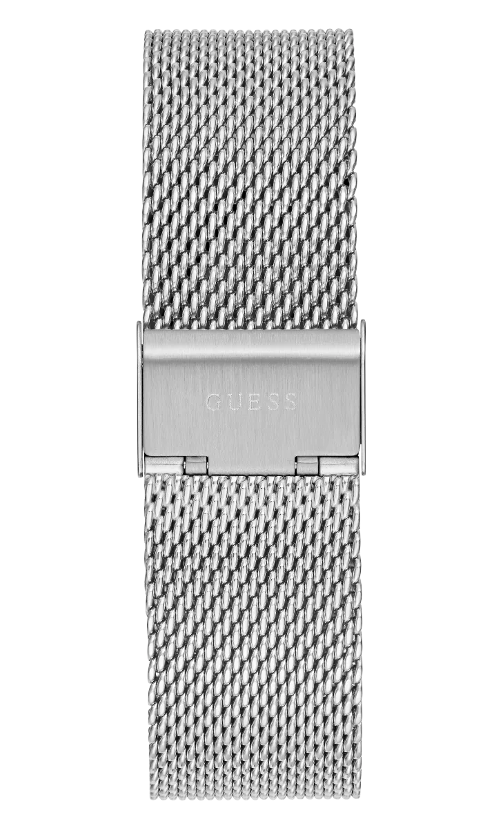 Guess Tailor Silver Tone Mesh Strap Men's Watch GW0368G1