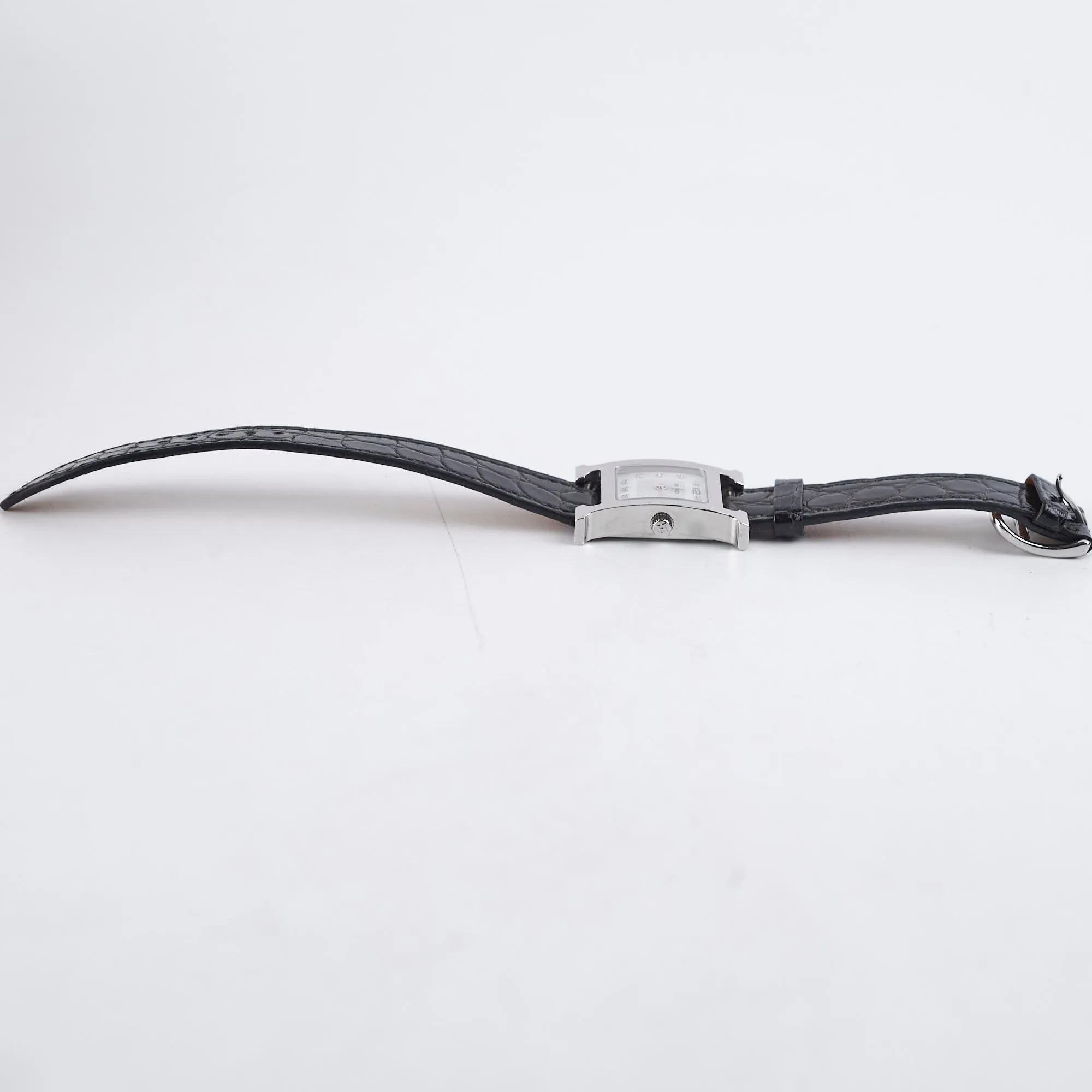 Hermes Heure H Watch Black Diamond Small 25mm