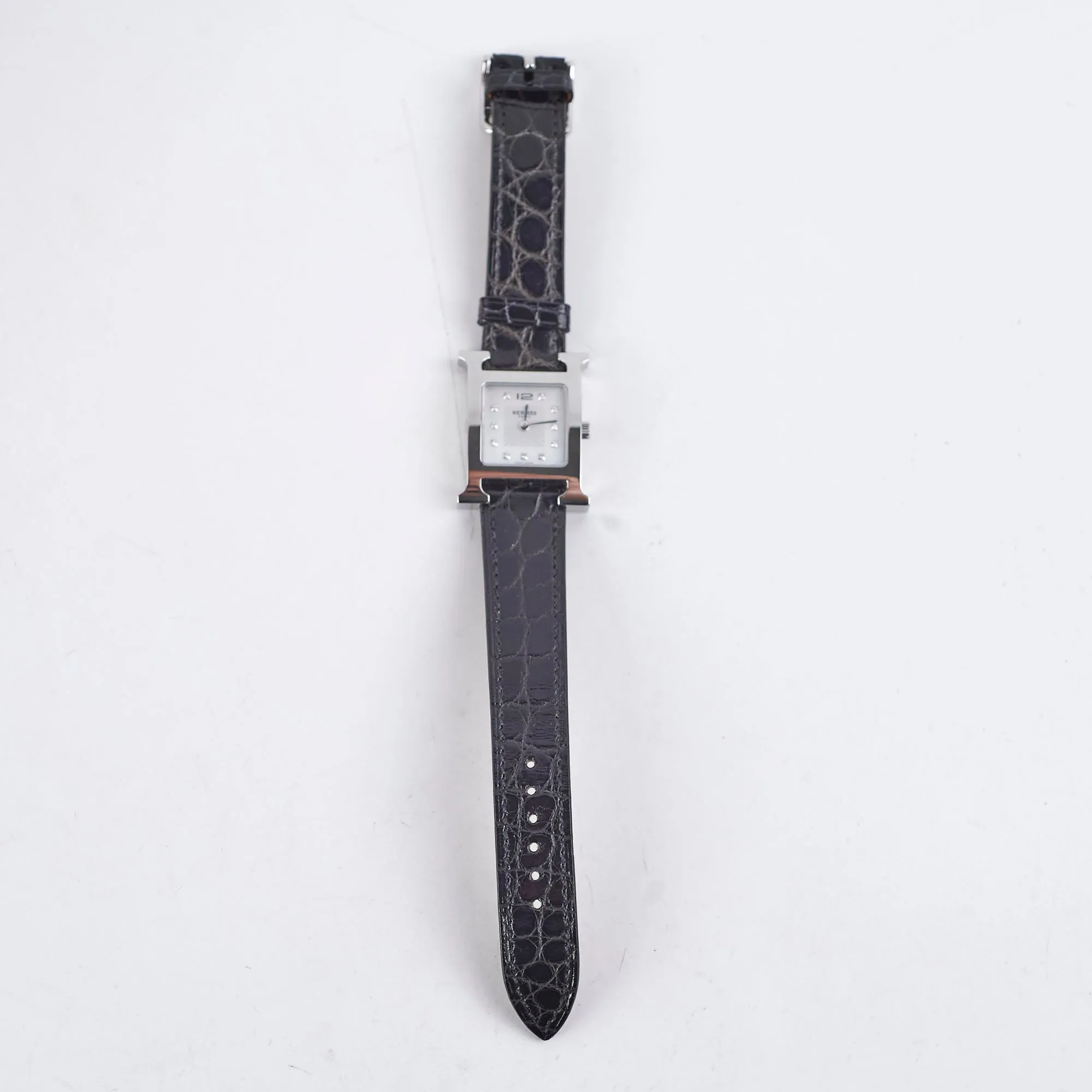Hermes Heure H Watch Black Diamond Small 25mm