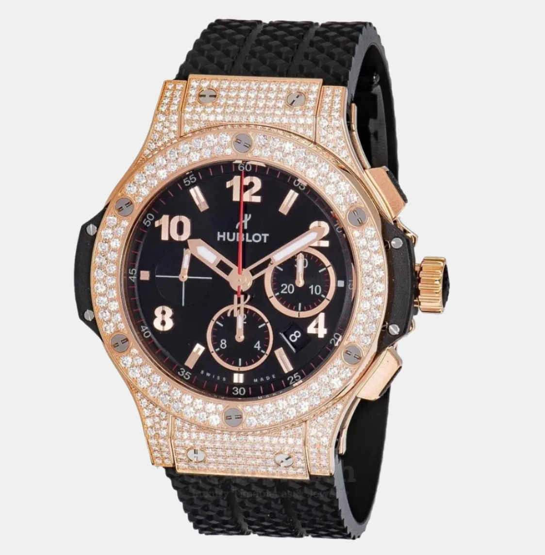 Hublot Big Bang Chrono 18K Rose Gold Diamond Automatic Men's Watch 301.PX.130.RX.174