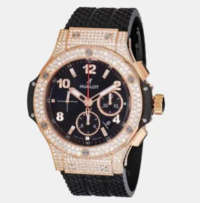 Hublot Big Bang Chrono 18K Rose Gold Diamond Automatic Men's Watch 301.PX.130.RX.174