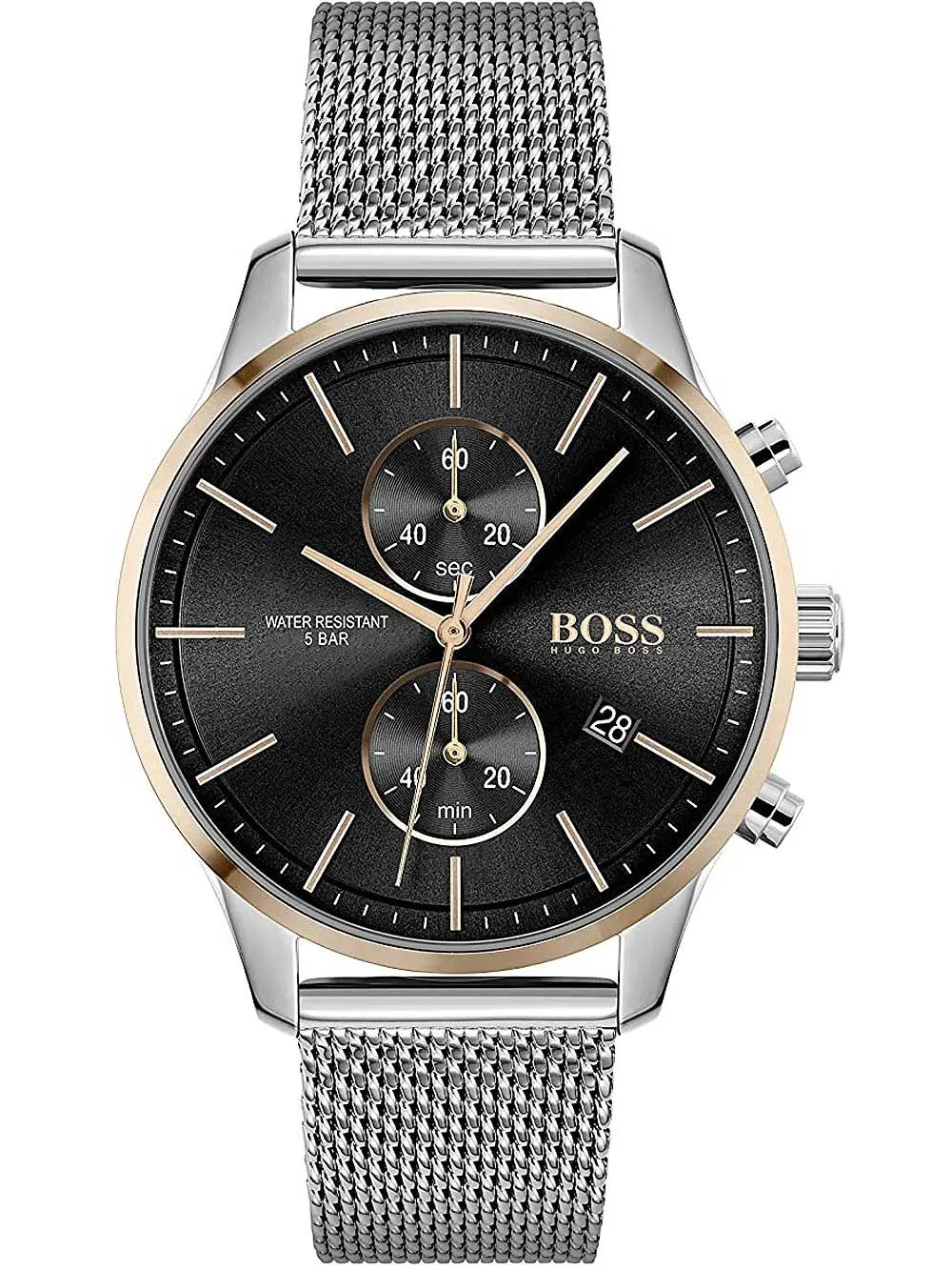 Hugo Boss Associate Silver Mesh Men's Watch 1513805
