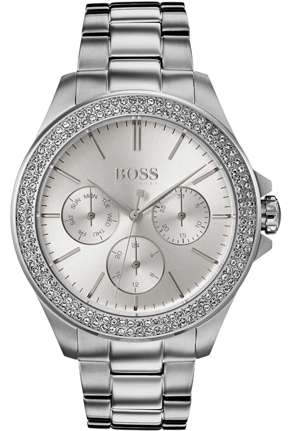 Hugo Boss Crystal Silver Analogue Women's Watch 1502442