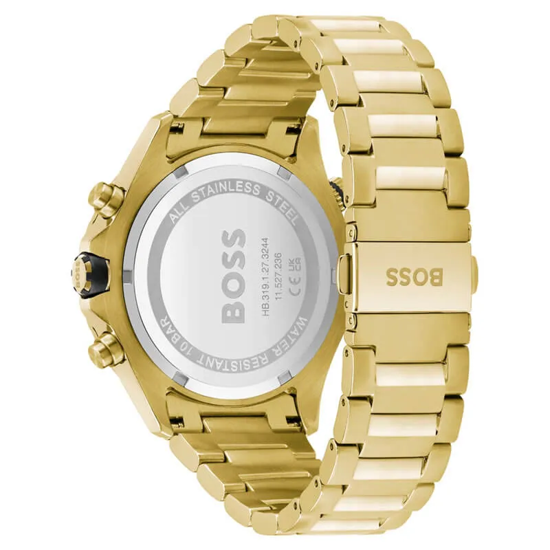 Hugo Boss Globetrotter Gold Chronograph Men's Watch 1513932