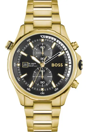 Hugo Boss Globetrotter Gold Chronograph Men's Watch 1513932