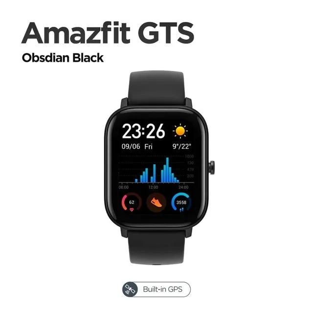 In stock Global Version Amazfit GTS Smart Watch 5ATM Waterproof Swimming Smartwatch 14 Days Battery Music Control for Android