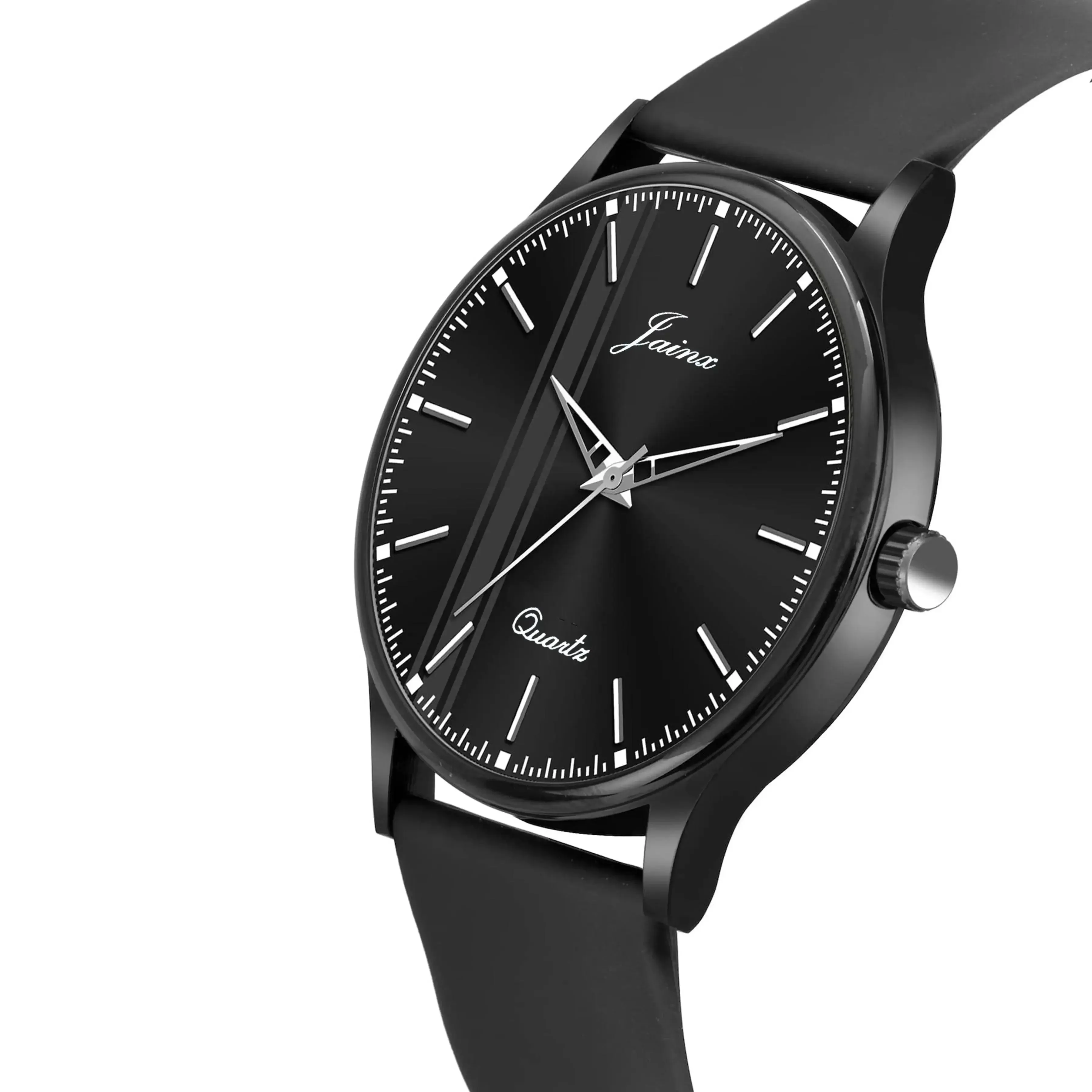 Jainx Black Silicone Band Analog Watch - For Men JM7172