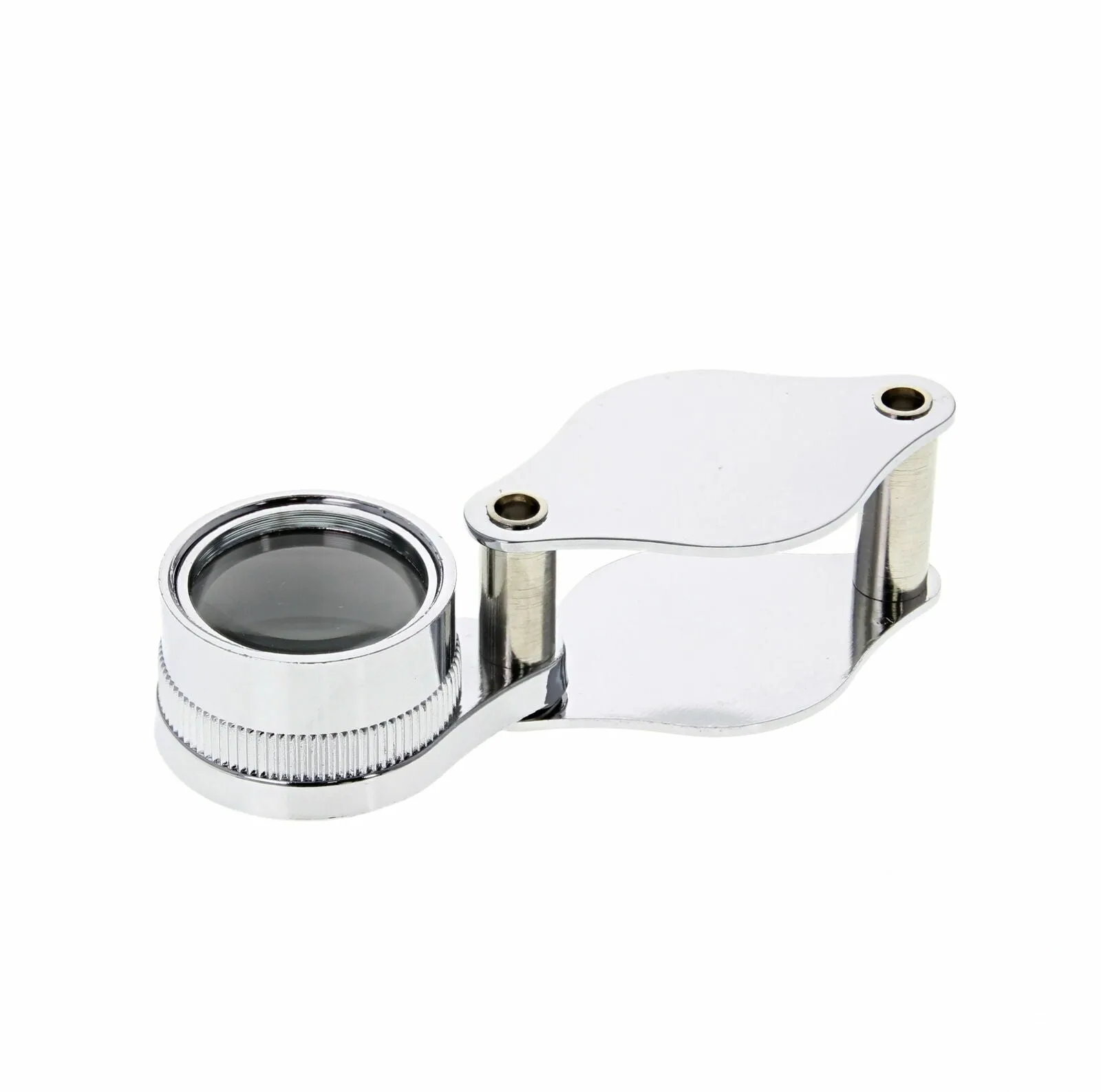JEWELERS LOUPE 10X POWER DIAMOND DOUBLET LOUPE SILVER MAGNIFIER TOOL S/STEEL