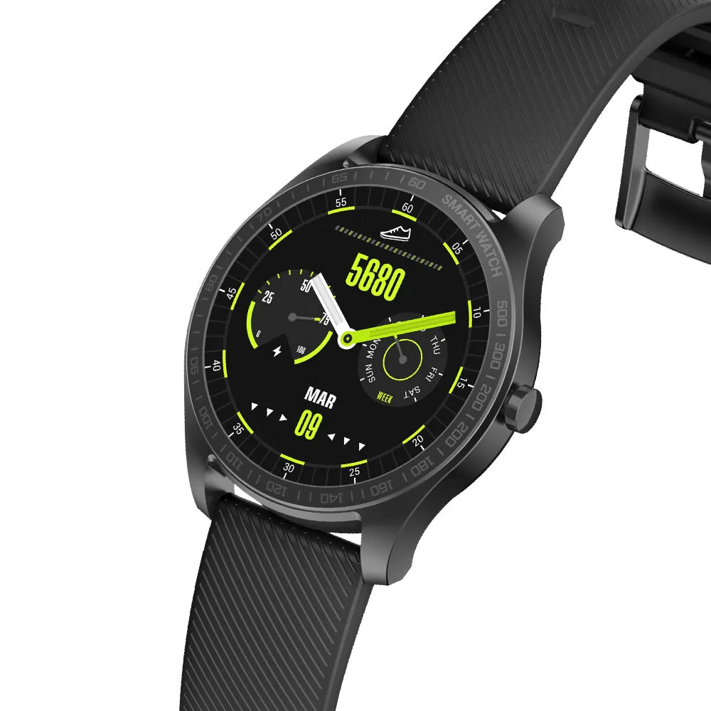 KW11 AMOLED 1.2'' Touch Screen IP68 Waterproof Smartwatch Fitness Tracker with Multi-Sport Mode Heart Rate Sensor Pedometer Compass Real Time